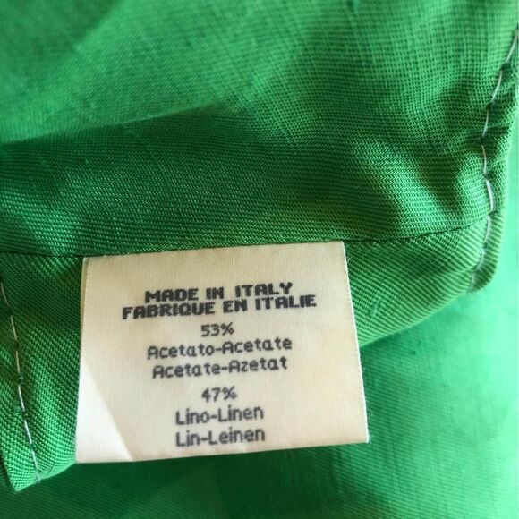 NWT Byblos Designer European Italian Made Green Crop Top Size 44 Medium 10 - Picture 8 of 10